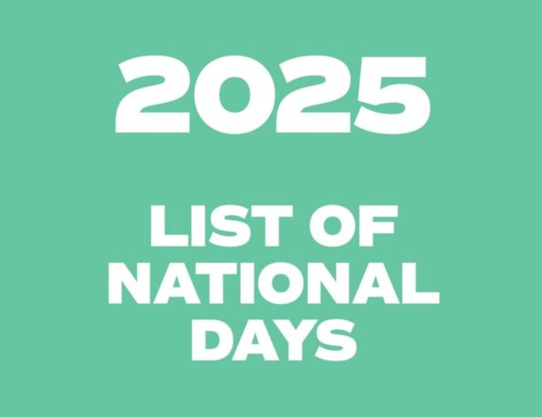 National holidays 2025 list released—start planning vacations now.
