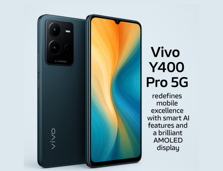 Vivo Y400 Pro 5G redefines mobile excellence with smart AI features and a brilliant AMOLED display.