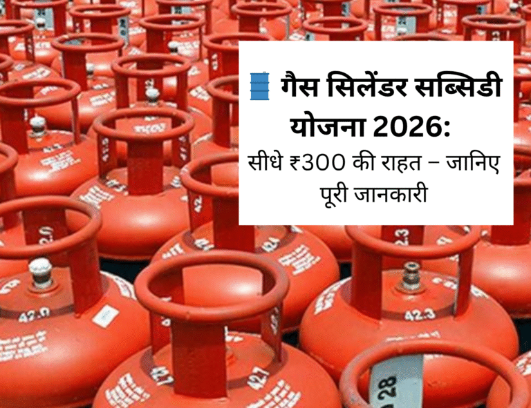 Gas Cylinder Subsidy 2026 launched: Get ₹300 direct benefit.