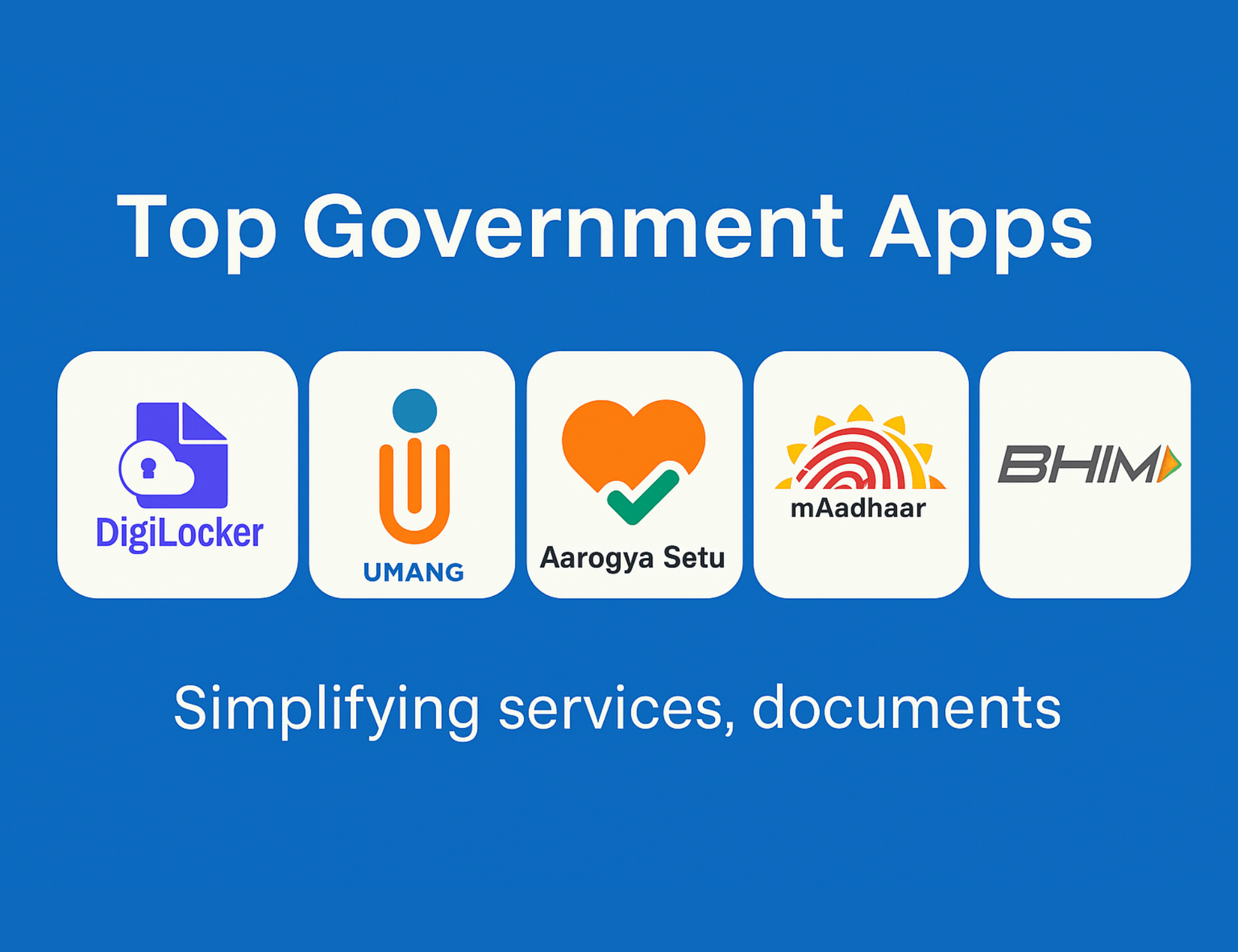 Top 10 Government Apps simplifying services, documents, and citizen access.