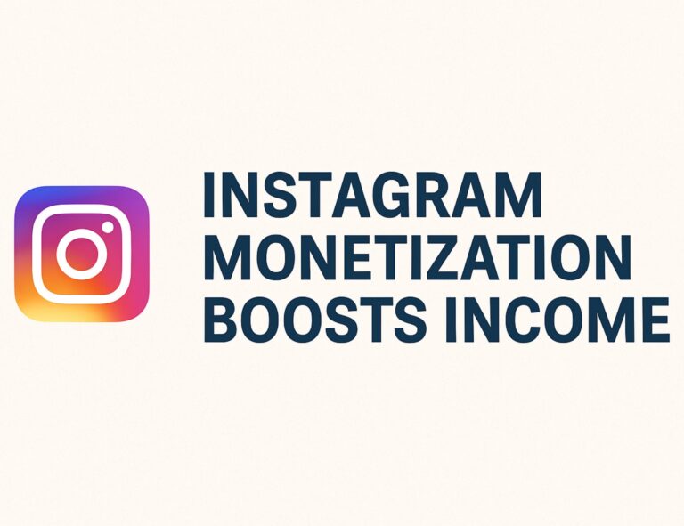 Instagram monetization boosts income through brand deals, reels, and subscriptions.